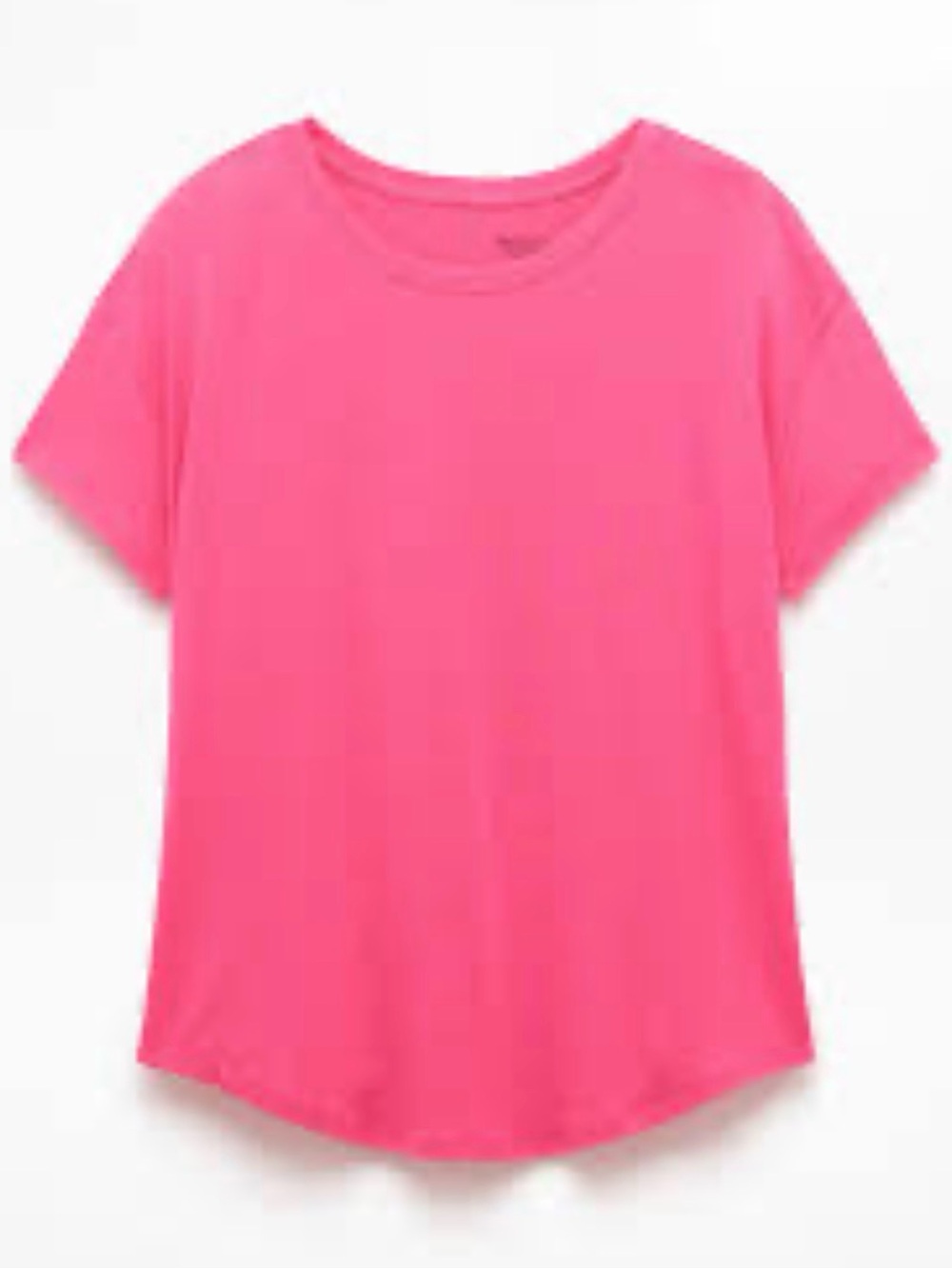 Athleta Shadow Stripe Chi Tee Short Sleeve Athletic Top in Pink